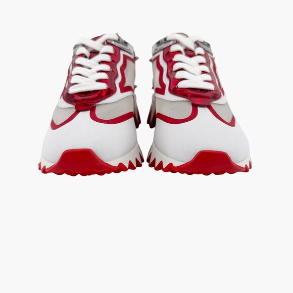 Christian Louboutin Sharkina White Mesh Red Sneakers Size 38.5 US 8.5 Women 6977 - Picture 7 of 15